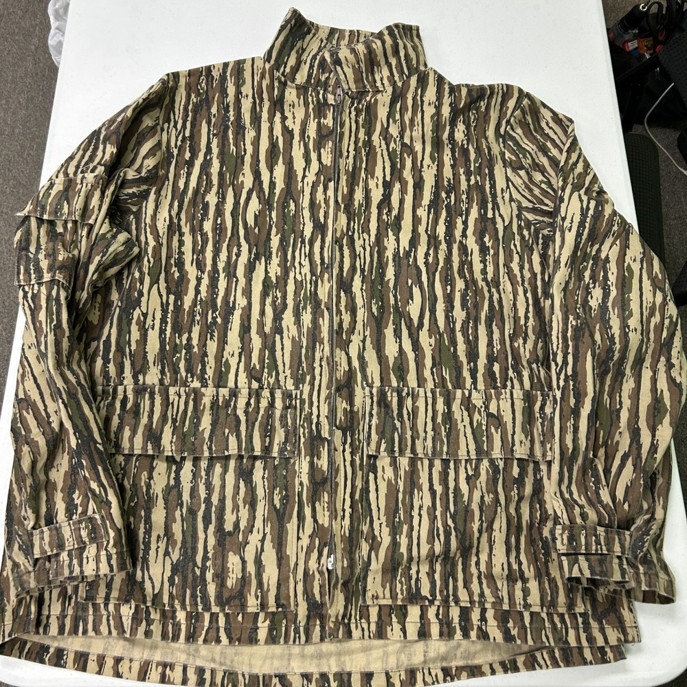 10x Hunting Jacket Mens Large Regular Green Tiger Stripe Camo Full Zip X37126MS